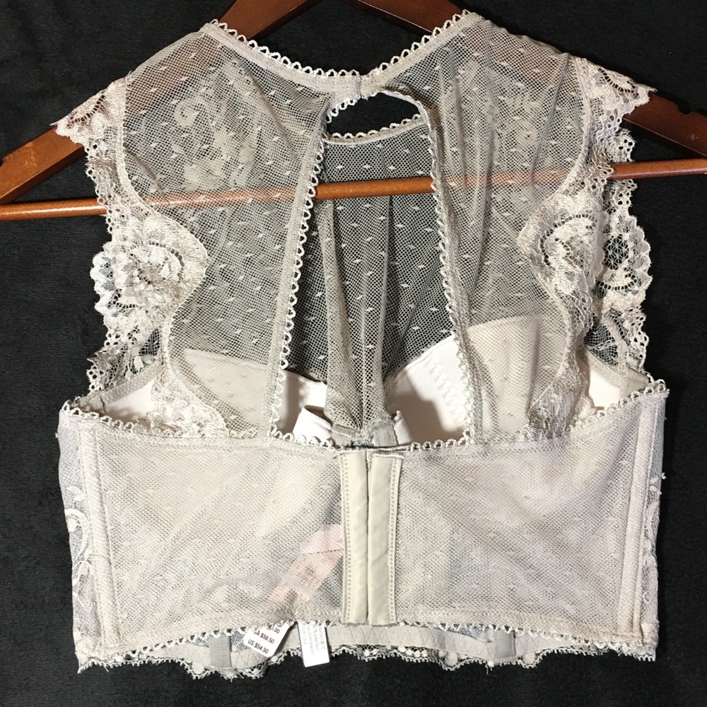 Dream Angels Lace & Dot Mesh High-neck Bra - Picture 4 of 8